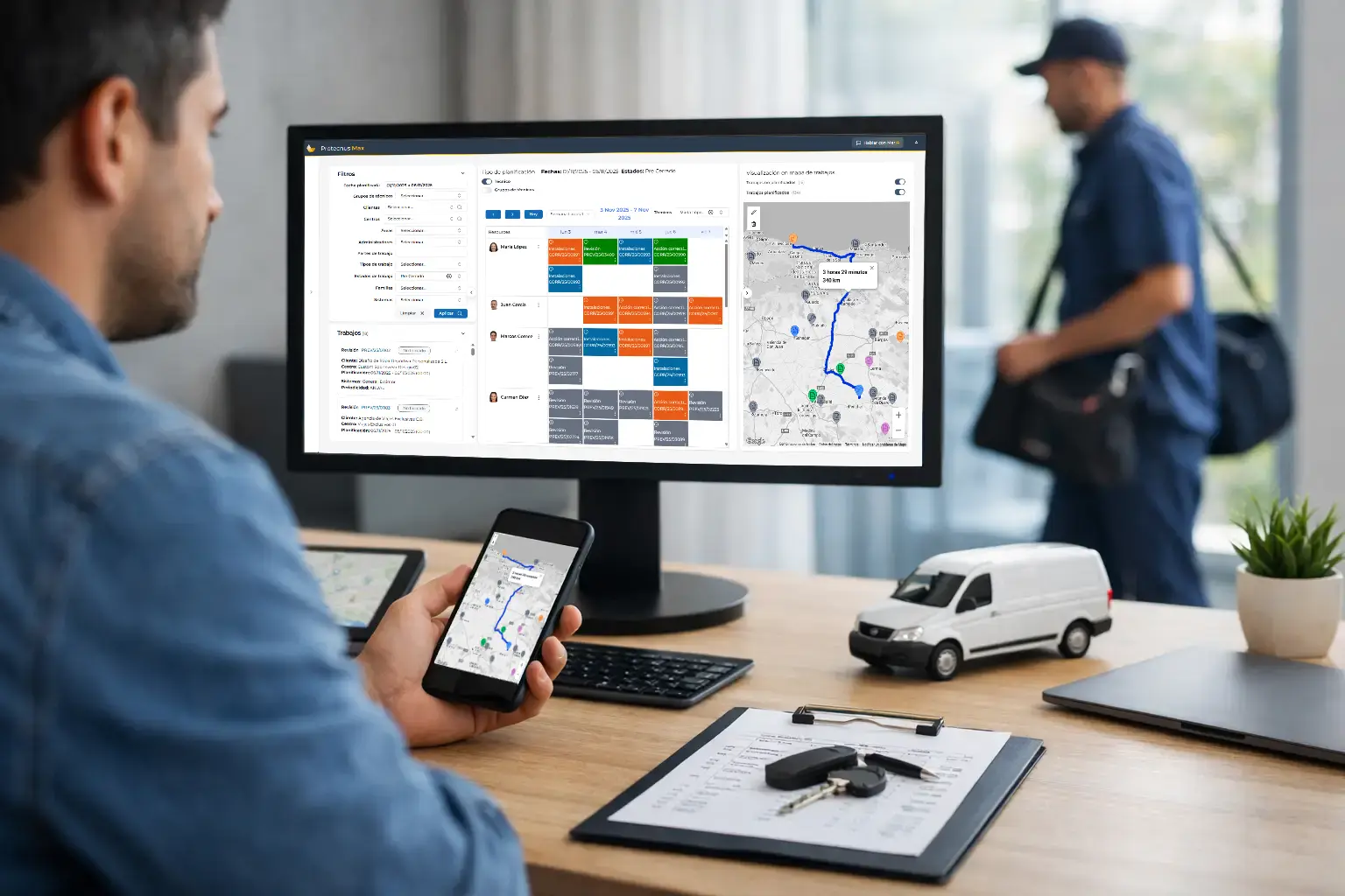 Cómo planificar las rutas de técnicos